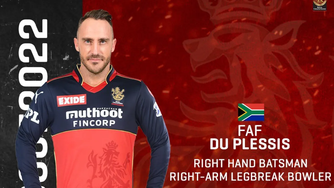  ଡୁ ପ୍ଲେସିସଙ୍କୁ ୭ କୋଟିରେ କିଣିଲା ଆରସିବି । ମିଳିପାରେ ରୟାଲ୍ ଚାଲେଞ୍ଜର୍ସର ଅଧିନାୟକ ପଦ!