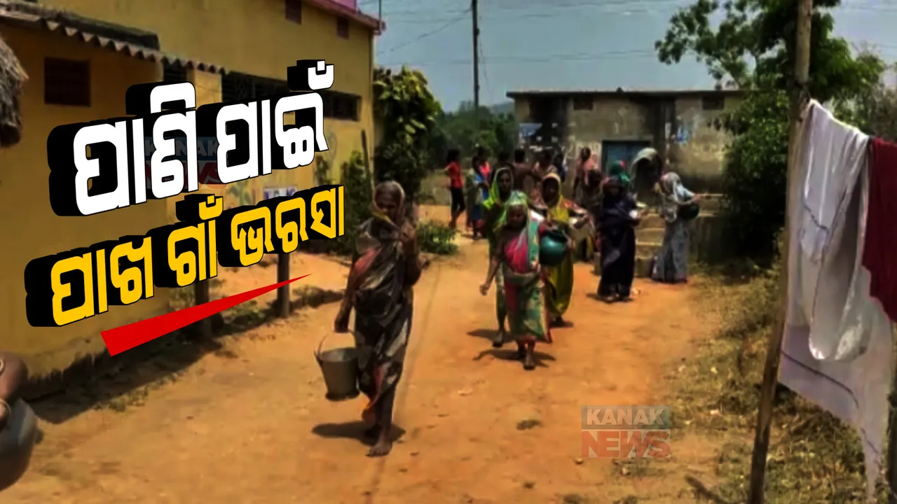 ଖରା ବଢୁଛି, ପିଇବା ପାଇଁ ମିଳୁନି ପାଣି  । କଟକ ଗୋପୀନାଥପୁର ଗାଁରେ ଉତ୍କଟ ପାନୀୟ ଜଳ ସମସ୍ୟା, ପାଖ ଗାଁ ସାଜିଛି ସାହାଭରସା ।
