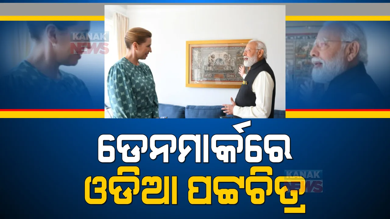  ଡେନମାର୍କ ପ୍ରଧାନମନ୍ତ୍ରୀଙ୍କ ବାସଭବନରେ ଓଡିଆ ପଟ୍ଟଚିତ୍ର: ଗତବର୍ଷ ଭାରତ ଆସିଥିବା ବେଳେ ଉପହାର ଦେଇଥିଲେ ମୋଦୀ