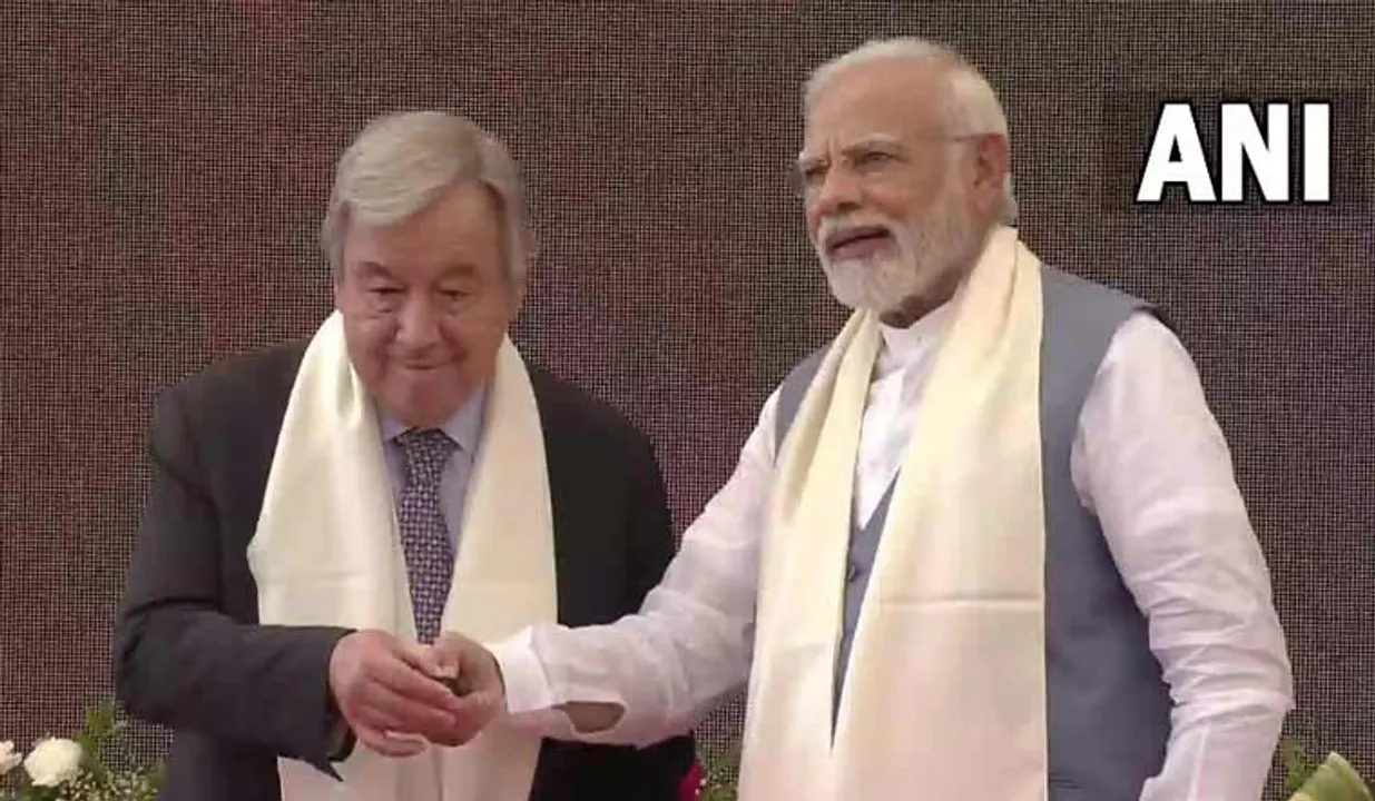  PM Narendra Modi and UN Secretary-General Antonio Guterres inaugurate Mission LiFE in Gujarat, on Thursday 