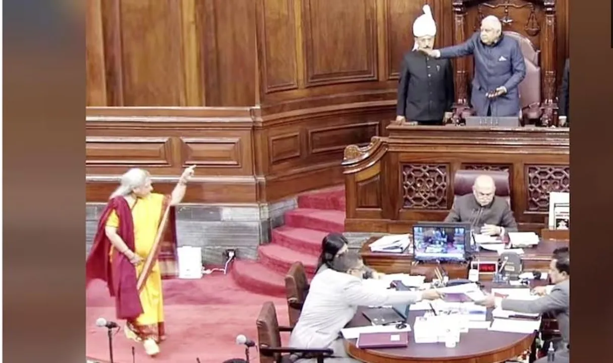  ରାଜ୍ୟସଭା ସଭାପତିଙ୍କୁ ଆଙ୍ଗୁଳି ଦେଖାଇଲେ ଜୟା ବଚ୍ଚନ, ବିଜେପି କହିଲା ଯେମିତି ଦଳ ସେମିତି ସଂସ୍କାର।