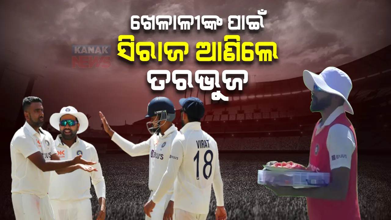  ପଡିଆ ଭିତରକୁ ତରଭୁଜ ଧରି ଗଲେ ସିରାଜ, ସବୁ ଖାଇ ଶେଷ କରିଦେଲେ ଟିମ୍ ଇଣ୍ଡିଆର କ୍ରିକେଟର ।