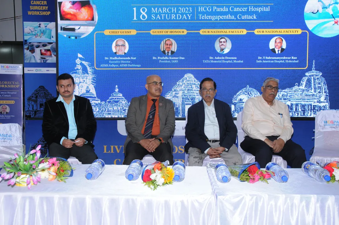  ଏଚସିଜି ପଣ୍ଡା କର୍କଟ ହସ୍ପିଟାଲରେ ଆୟୋଜିତ ହେଲା ଲାପାରୋସ୍କୋପିକ୍ କଲୋରେକ୍ଟାଲ୍ କର୍କଟ ଶଲ୍ୟ ଚିକିତ୍ସା ପ୍ରଣାଳୀର ସିଧା ପ୍ରସାରଣ କର୍ମଶାଳା ।