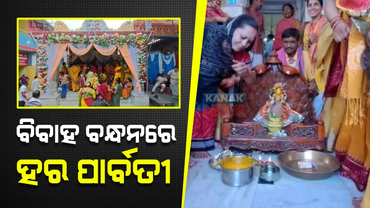  ଶୀତଳଷଷ୍ଠୀ ପାଇଁ ଉତ୍ସବ ମୁଖର ସମ୍ବଲପୁର ସହର : ପଡିଲା ହାତଗଣ୍ଠି, ବିବାହ ବନ୍ଧନରେ ବାନ୍ଧିହେଲେ ଶିବ-ପାର୍ବତୀ