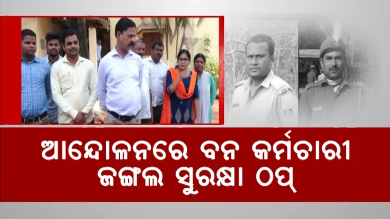  ଆନ୍ଦୋଳନରେ ବନକର୍ମଚାରୀ, ଜଙ୍ଗଲ ସୁରକ୍ଷା ଠପ୍: ବନରକ୍ଷୀ ଓ ବନପାଳଙ୍କ ହତ୍ୟା ଘଟଣାର ବଡ଼ ପ୍ରତିବାଦ
