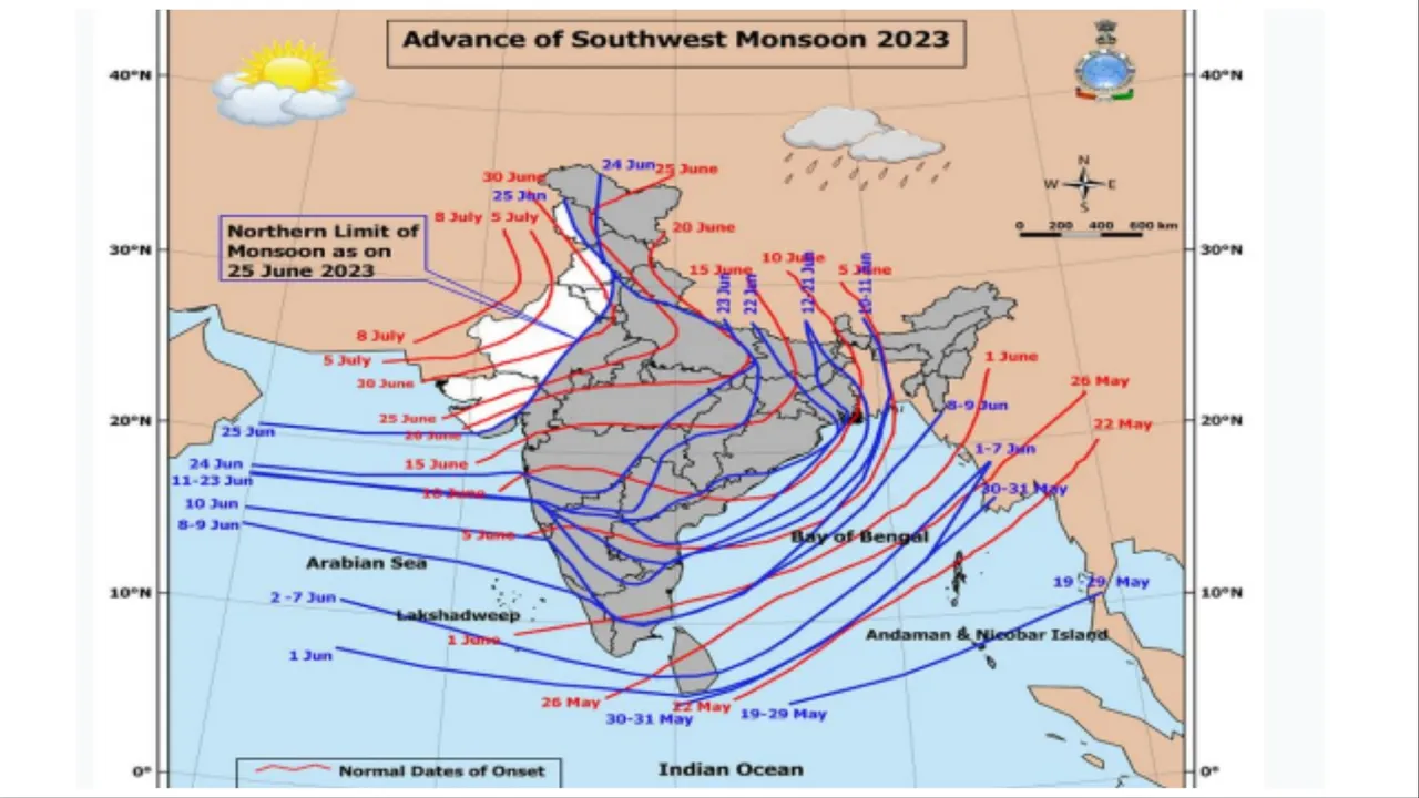  ଭାରତର ୮୦ ପ୍ରତିଶତ ଅଞ୍ଚଳରେ ପହଞ୍ଚିଲା ଦକ୍ଷିଣ ପଶ୍ଚିମ ମୌସୁମୀ ବାୟୁ। ଦେଶରେ ଅନେକ ସ୍ଥାନରେ ବର୍ଷା ଜାରି