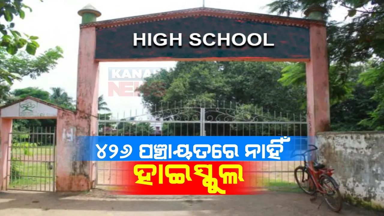  ରାଜ୍ୟର ୪୨୬ ପଞ୍ଚାୟତରେ ନାହିଁ ହାଇସ୍କୁଲ । ବିଧାନସଭାରେ ଉତ୍ତର ରଖିଲେ ଗଣଶିକ୍ଷା ମନ୍ତ୍ରୀ ।