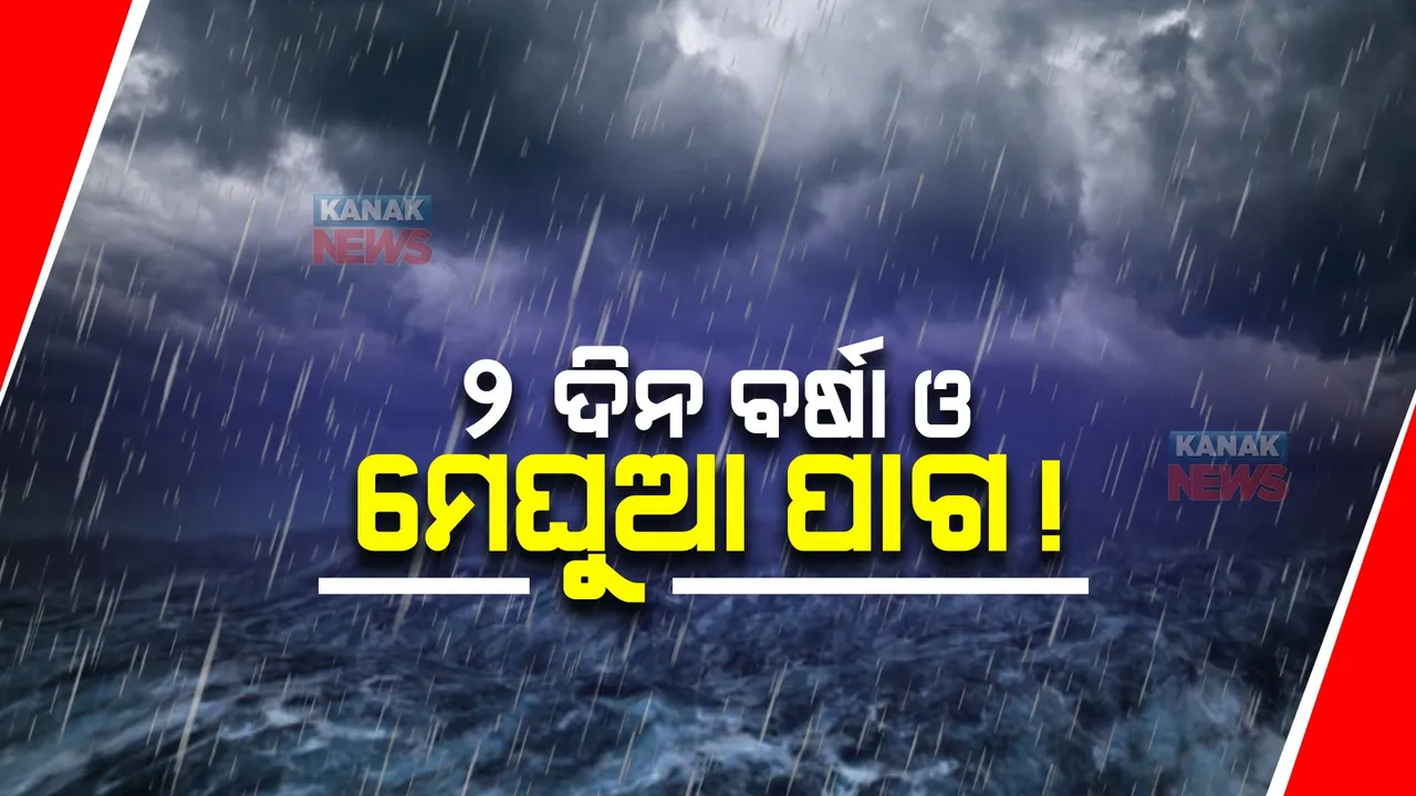  ଆସନ୍ତା ୨ ଦିନ ବର୍ଷା ଓ ମେଘୁଆ ପାଗ ରହିପାରେ । ଆଜି ୧୭ଟି ଜିଲ୍ଲାରେ ହୋଇପାରେ ହାଲୁକାରୁ ମଧ୍ୟମ ଧରଣର ବର୍ଷା । 