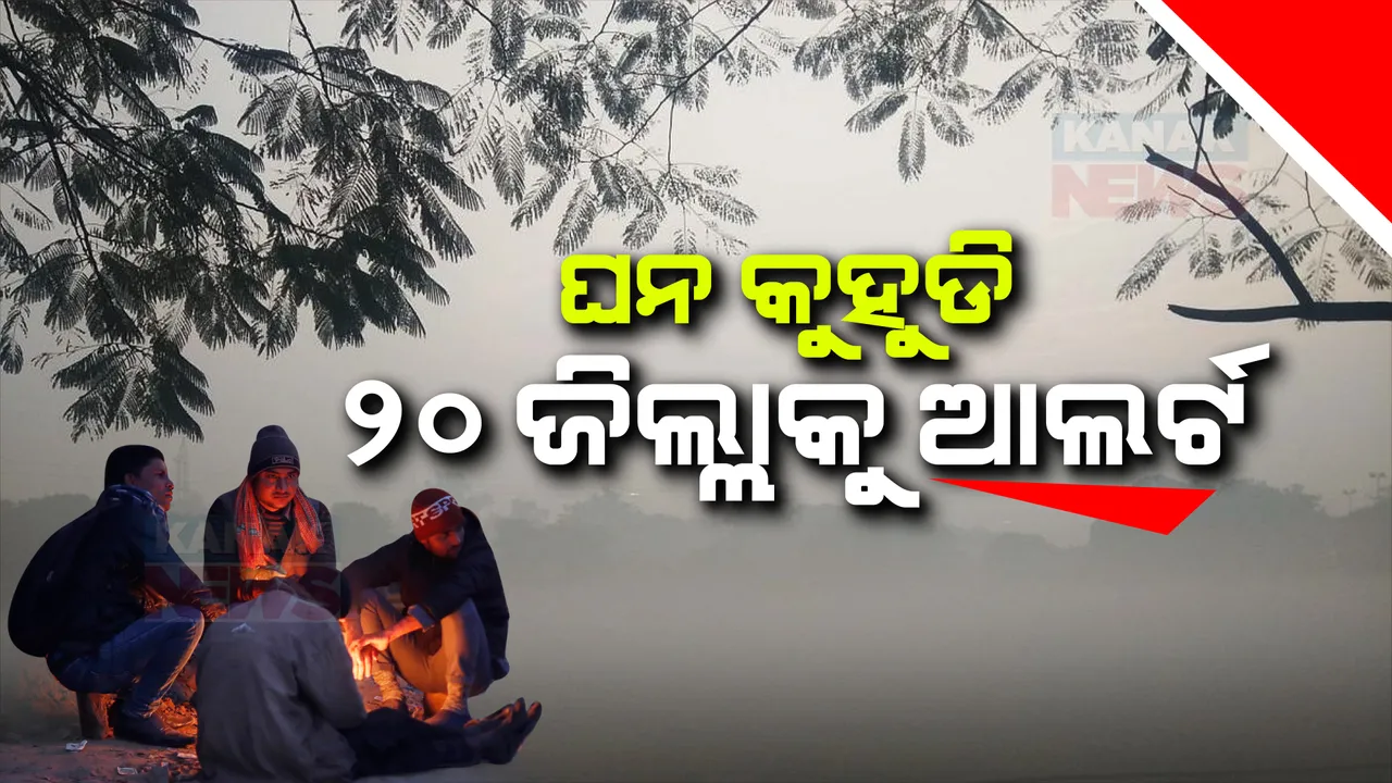  କମୁଛି ଶୀତ, ବଢୁଛି କୁହୁଡି । ଘନ କୁହୁଡି ନେଇ ଆଜି ୨୦ ଜିଲ୍ଲାକୁ ଆଲର୍ଟ । ସେପଟେ ୨ରୁ ୩ ଡିଗ୍ରୀ ବଢିଲା ତାପମାତ୍ରା ।