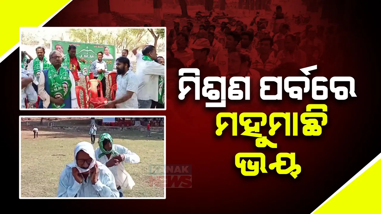  ଜେଏମଏମର ମିଶ୍ରଣ ପର୍ବରେ ମହୁମାଛି ଆତଙ୍କ: ରାଉରକେଲା ବୀରମିତ୍ରପୁରରେ ବୈଠକ ବେଳେ ଅଘଟଣ