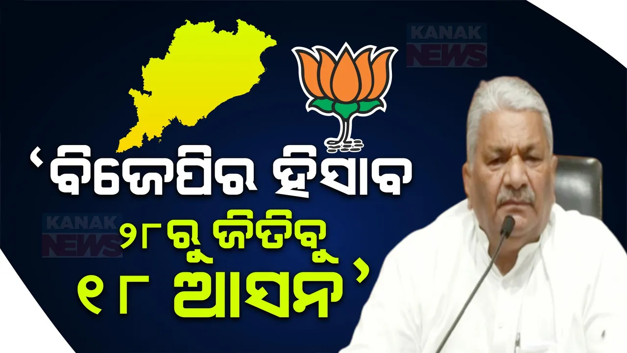  ଦମ୍ଭୋକ୍ତି ଦେଖାଇଲା ବିଜେପି । କହିଲା, ପ୍ରଥମ ପର୍ଯ୍ୟାୟ ନିର୍ବାଚନରେ ୧୮ ଆସନ ଜିତିବ ଦଳ, ଲୋକସଭାରେ ପାଇବ ମୋଟ ୧୬ ଆସନ । 