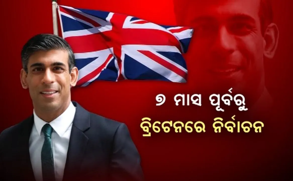  ୭ ମାସ ପୂର୍ବରୁ ହେବ ବ୍ରିଟେନରେ ନିର୍ବାଚନ । ପ୍ରଧାନମନ୍ତ୍ରୀ ଋଷି ସୁନକ୍ କଲେ ଘୋଷଣା । ସର୍ଭେ ରିପୋର୍ଟ ବଢାଇଲା ଚିନ୍ତା