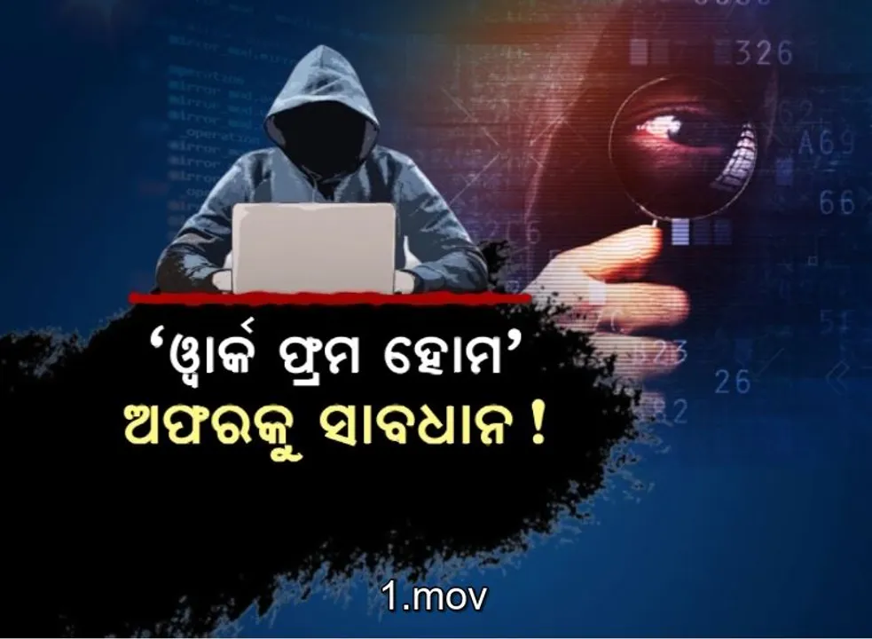  ସାଇବର ଠକେଇର ନୂଆ ତରିକା ‘ୱାର୍କ ଫ୍ରମ ହୋମ’କୁ ସାବଧାନ । ୪ ଦିନରେ ୫୪ ଲକ୍ଷ ହରାଇଲେ ମୁମ୍ବାଇର ଜଣେ ମହିଳା । କମ ପରିଶ୍ରମରେ ଅଧିକ ଲାଭ ମିଳୁଥିବା କାମ ପ୍ରତି ଅଧିକ ସତର୍କ ରହିବାକୁ ପରାମର୍ଶ ।