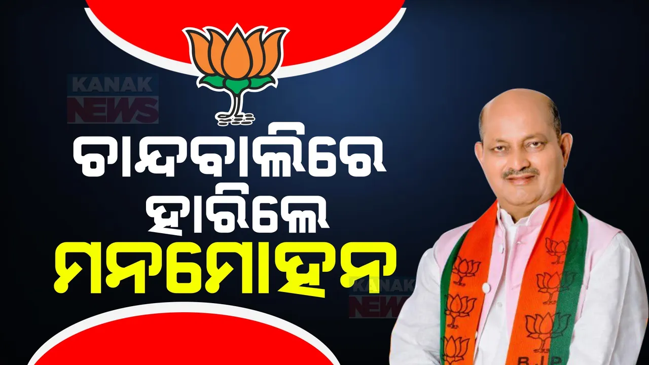  ଚାନ୍ଦବାଲିରୁ ହାରିଗଲେ ମନମୋହନ ସାମଲ: ୧ ହଜାର ୯୧୬ ଭୋଟରେ ବିଜୟୀ ହେଲେ ବ୍ୟୋମକେଶ