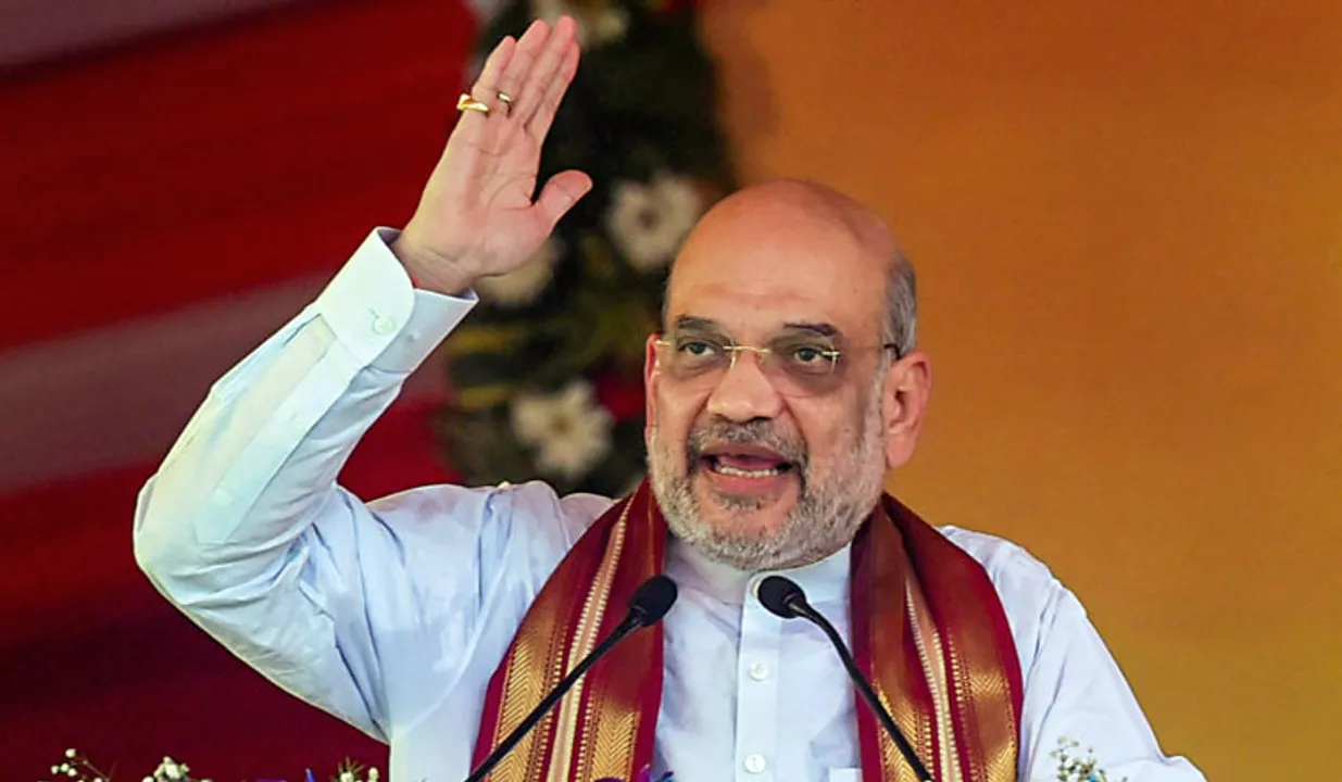  Union Home Minister Amit Shah addresses the 'Hindu Gaurav Divas' programme organized on the death anniversary of BJP leader Kalyan Singh, in Aligarh | PTI 