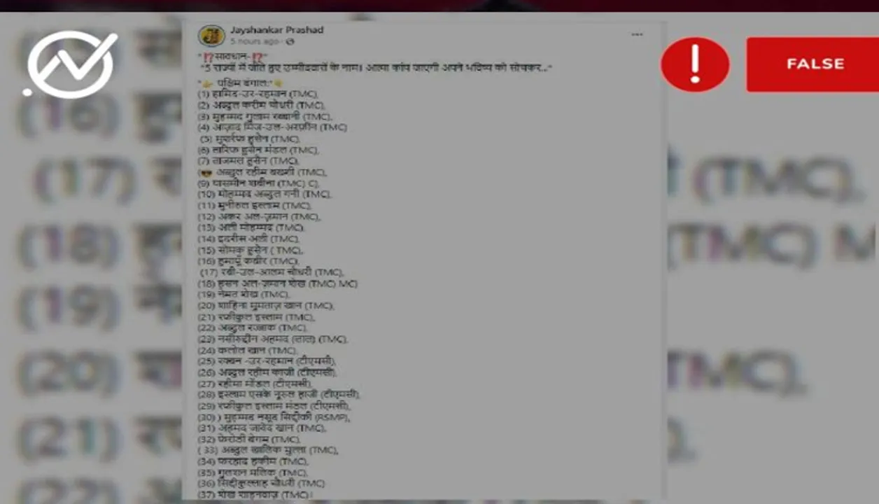  ଫ୍ୟାକ୍ଟ ଚେକ୍ : ୨୦୨୪ ଲୋକସଭା ନିର୍ବାଚନରେ ​​୯୮ ଜଣ ମୁସଲମାନ ପ୍ରାର୍ଥୀ ସଂସଦର ସଦସ୍ୟ ହେଇଛନ୍ତି । ଏହି ଭାଇରାଲ୍ ଦାବିର ସତ୍ୟତା କଣ ?