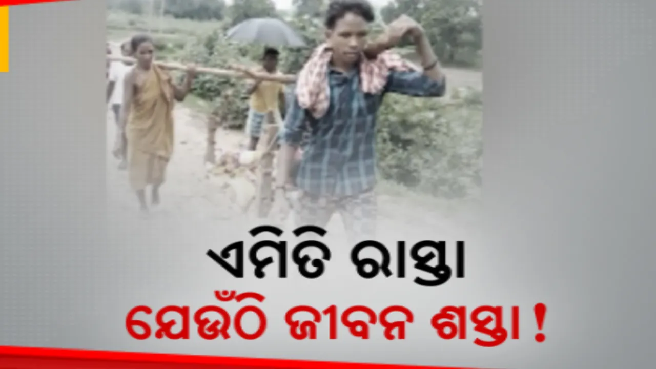  ଏମିତି ରାସ୍ତା ଯେଉଁଠି ଜୀବନ ଶସ୍ତା! ତମୁଡିବନ୍ଧରେ ମାଟି ରାସ୍ତାରେ ଗାଁକୁ ଗଲା ନାହିଁ ଆମ୍ବୁଲାନ୍ସ,ଖଟିଆରେ ବୁହାହେଲେ ଗର୍ଭବତୀ ।