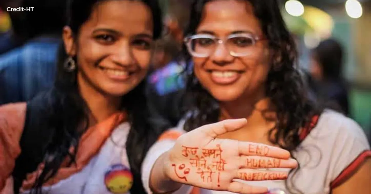 NGO run by Keralites in Delhi helps rehabilitate sex workers by distributing masks made by them.