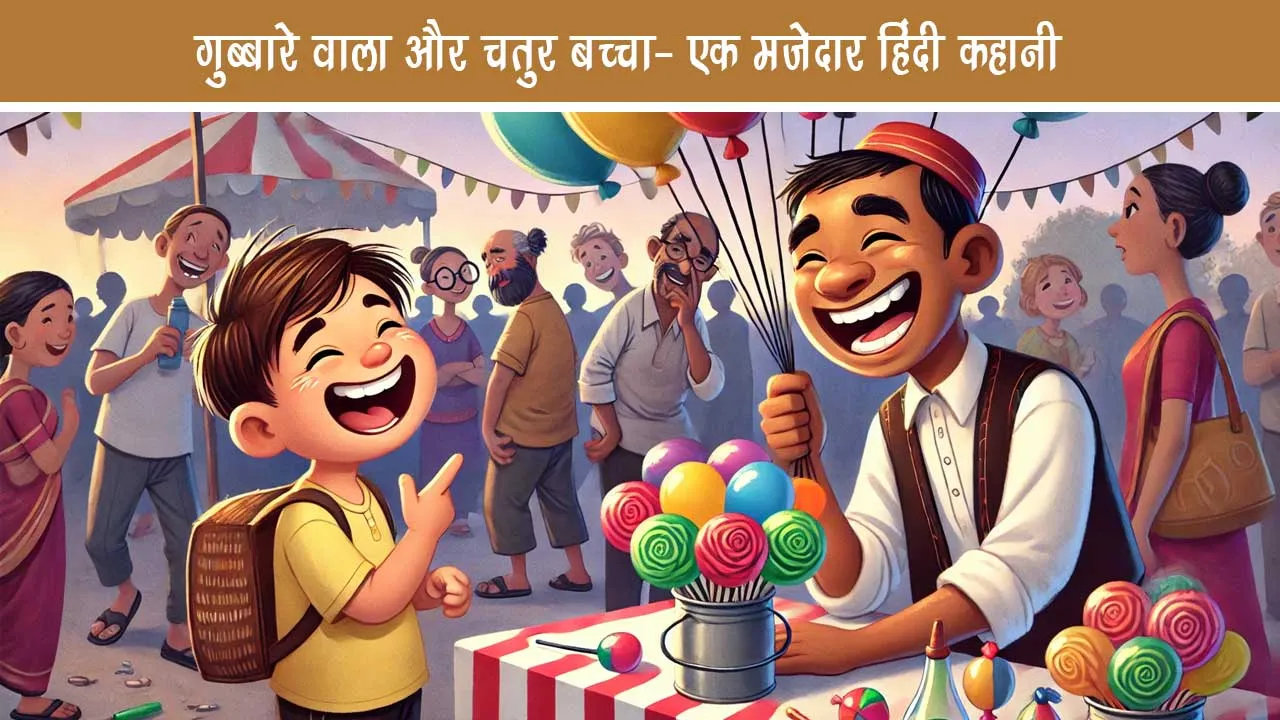Balloon and clever child - a fun Hindi story