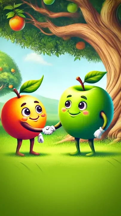 Fun Story - Sapota and Apple (1)