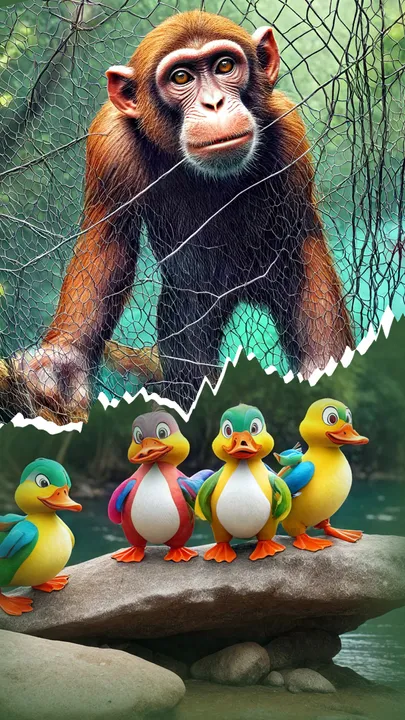 Hindi Jungle Story Chintu the monkey got punished for his misdeed (1)
