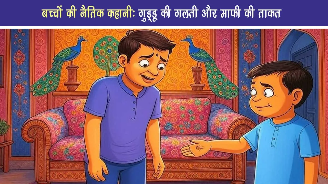 Children's moral story: Guddu's mistake and strength of forgiveness