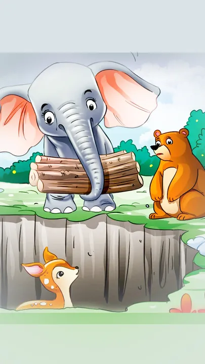 Hindi Jungle Story Kind Bhola Elephant (1)