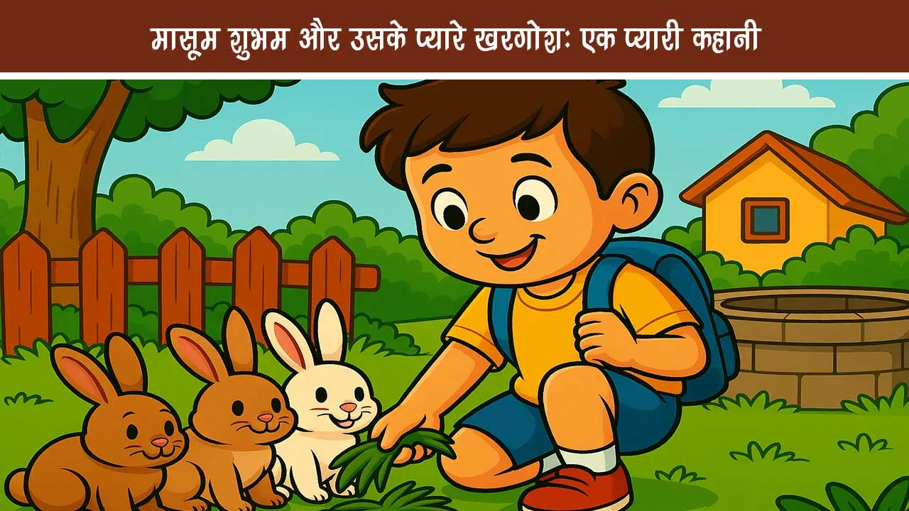 Innocent Shubham and his beloved rabbit a cute story