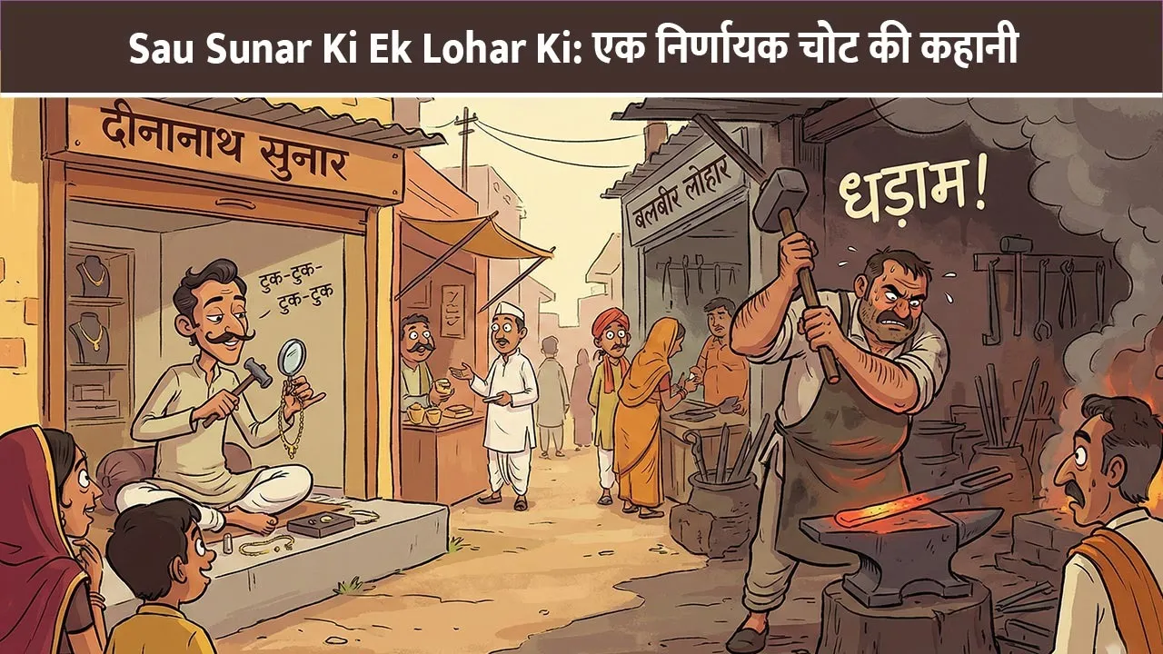sau-sunar-ki-ek-lohar-ki-moral-story-hindi