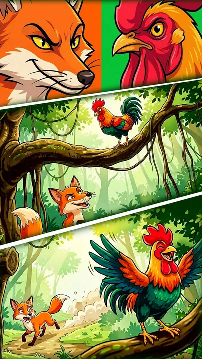 chalak lomdi aur hoshiyar murga jungle story (1)