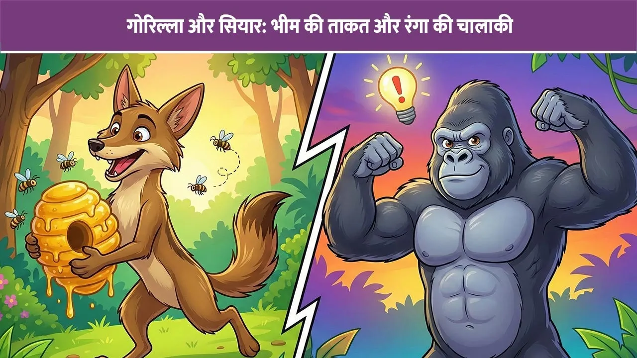 gorilla-aur-siyar-ki-kahani-jungle-story