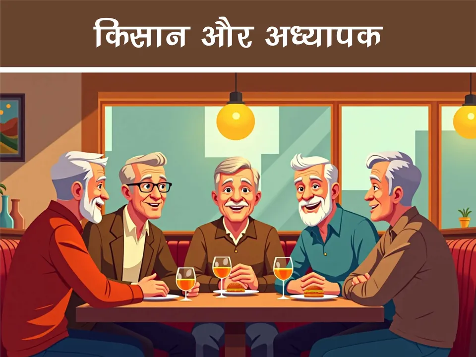 cartoon image of five old man