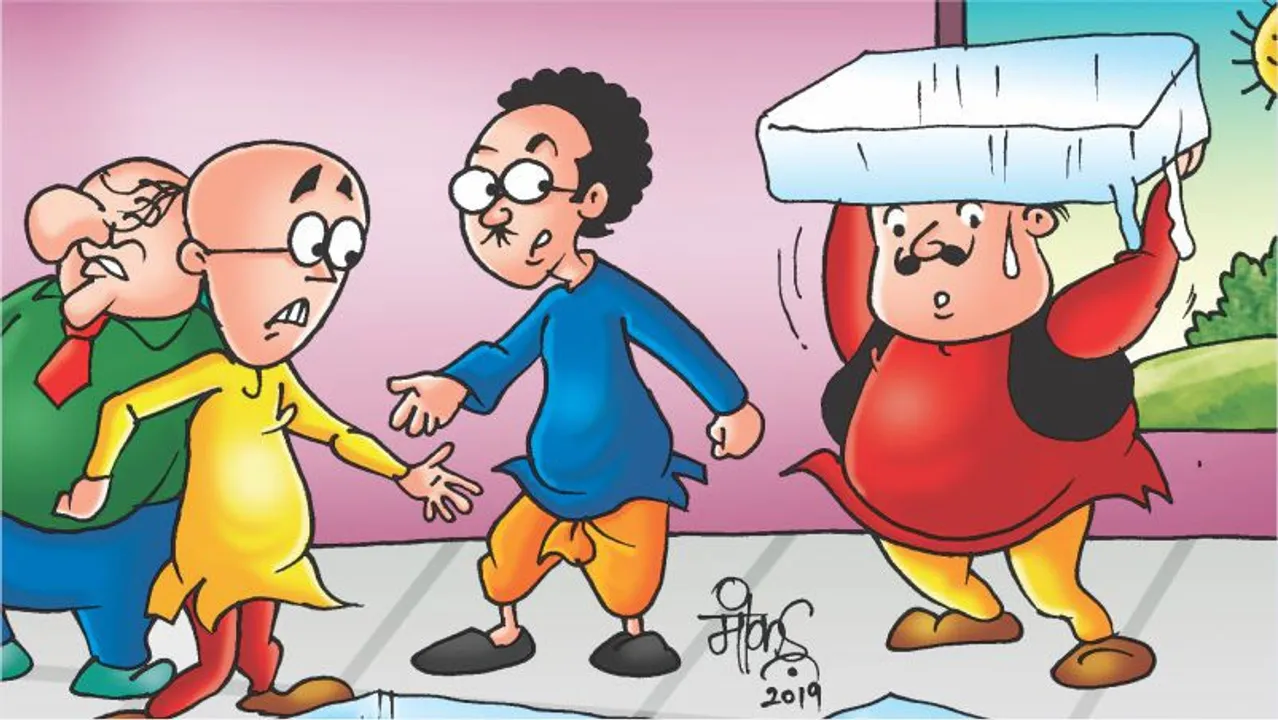 Lotpot Comic Motu Patlu aur Garmi ki Shuruaat