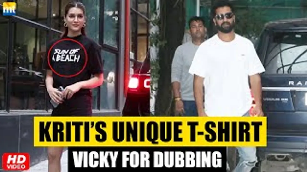 SON OF A B** Kriti Sanon's Unique T-Shirt Grabs Eyeballs; Vicky Kaushal Out For Dubbing