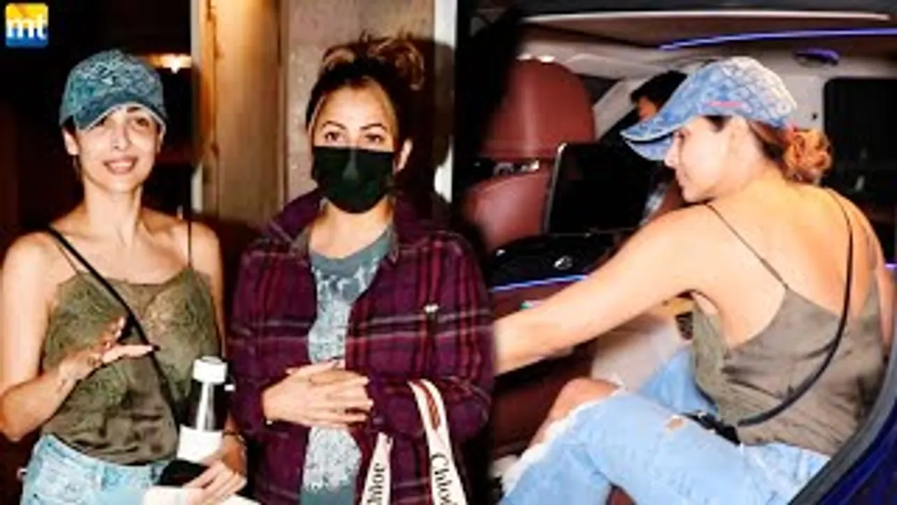 Malaika Arora With Her Sister Amrita Arora In Street Style As They Step Out From Mother's House