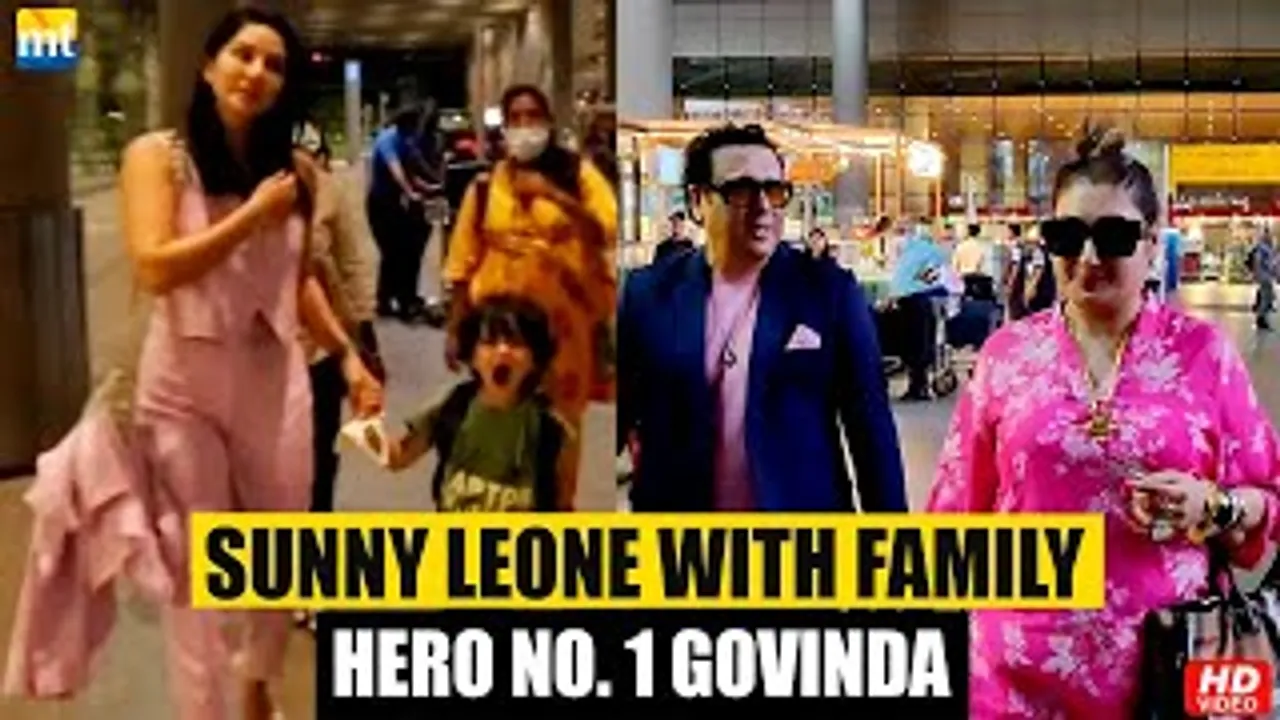 Sunny Leone Off To Vacations With Kids And Hubby; Hero No. 1 Govinda With His Wife