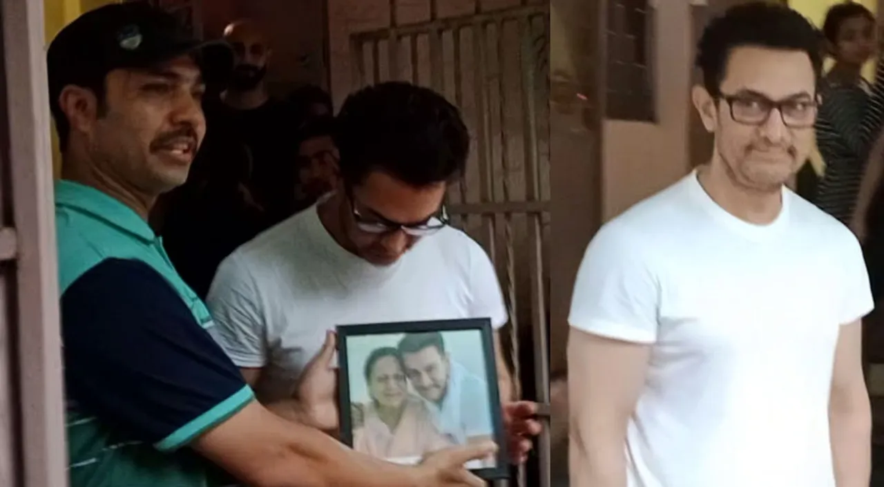 Aamir Khan Receives A Photo Frame Of His Mother From A Lucky Fan