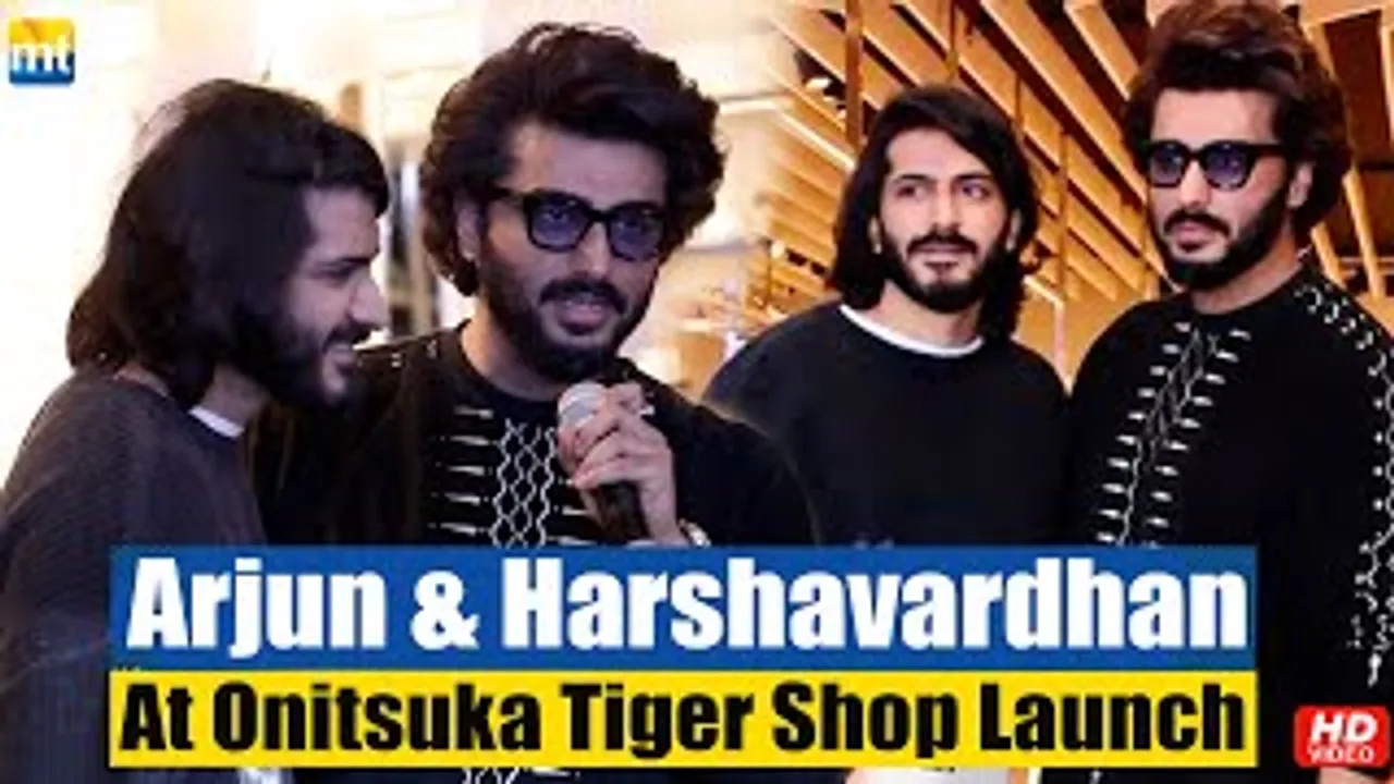 Arjun Kapoor and Harshavarrdhan Kapoor catch up at Onitsuka Tiger Shop Launch in Lower Parel Mall