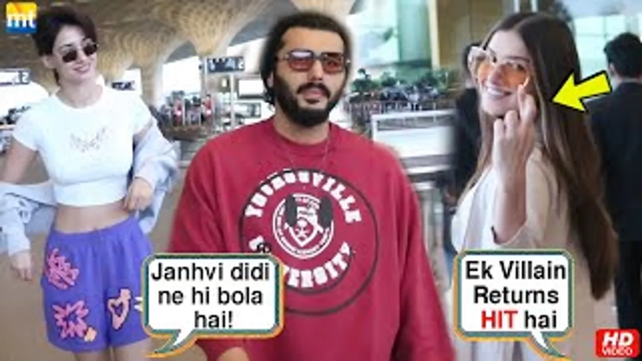 BOLD Disha Patani & Tara Sutaria with Macho Arjun Kapoor leave for Indore For 'Ek Villain Returns' Promotions