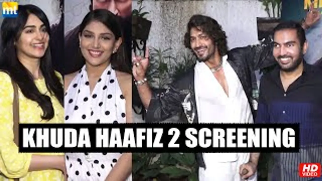 Vidyut Jammwal Poses With Handicapped Fan, Adah Sharma, Neelam, Faruk Kabir At 'Khuda Haafiz 2' Screening