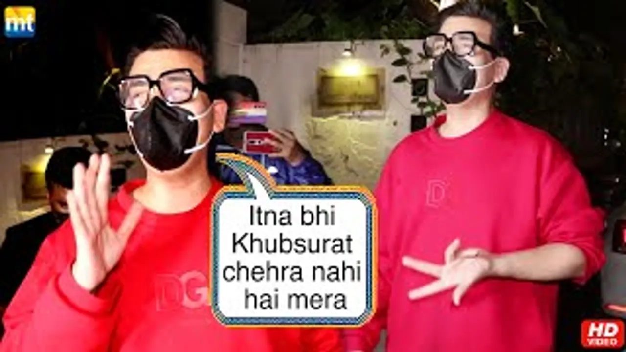 Karan Johar REFUSES To Remove Mask 😷 After So Many Requests From Paps
