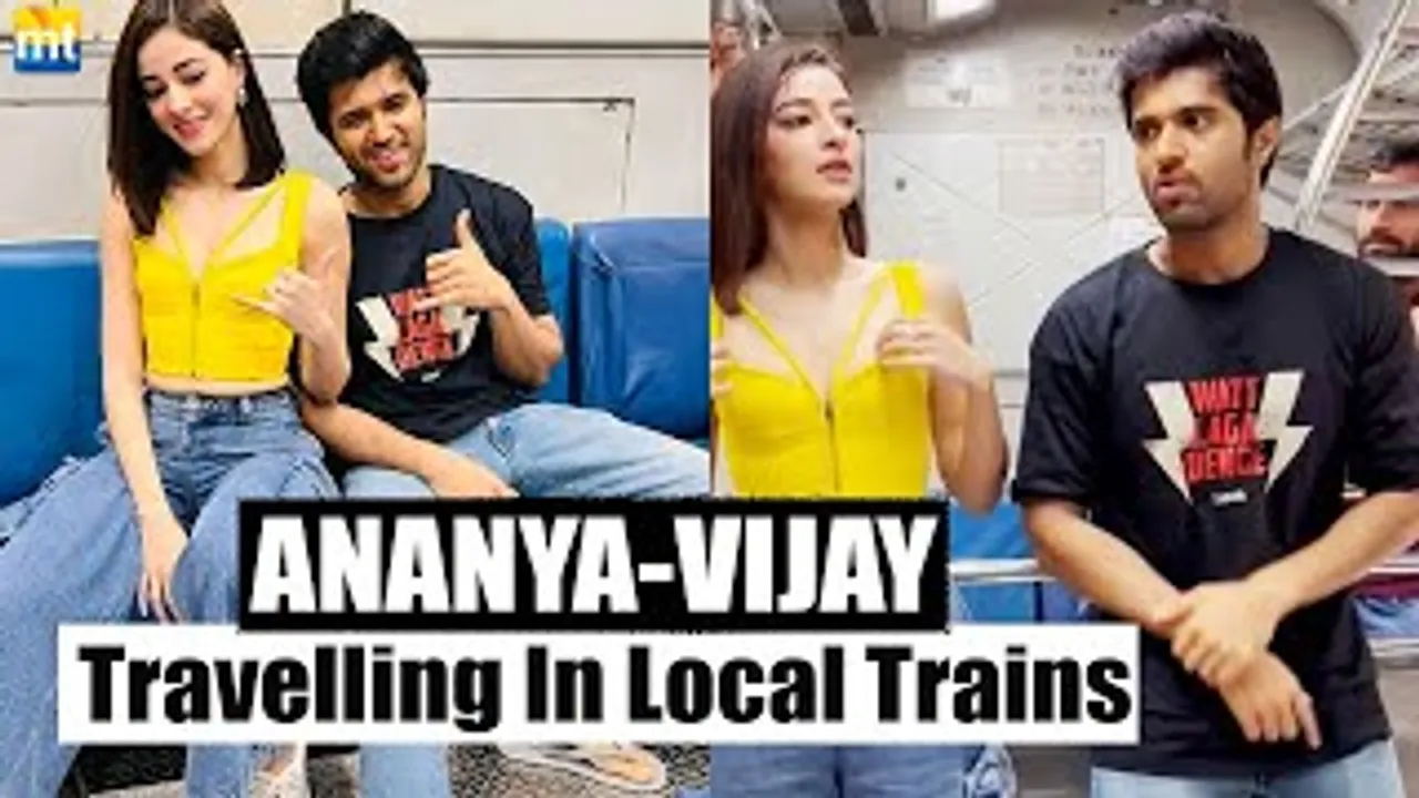 After 199rs Chappal Vijay Deverakonda, Ananya Panday travel in Mumbai's Local Train for 'Liger'