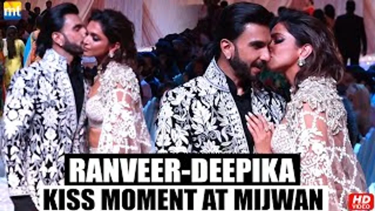 Love Matters Not Controversies! Deepika Padukone & Ranveer Singh Both Kiss Each Other at Mijwan 2022