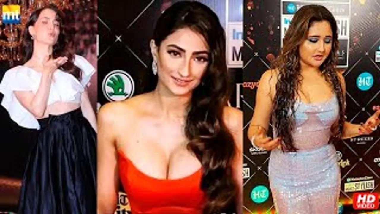 Rashami Desai in Transparent Dress, Red Hot Palak Tiwari, Helly Shah, Elli AvrRam And Others At HT India's Most Stylish Award