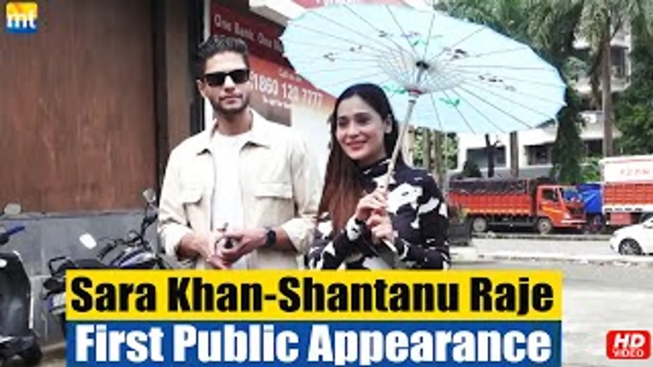 Sara Khan makes first public appearance With her Pilot Boyfriend Shantanu Raje, tells how she proposed him