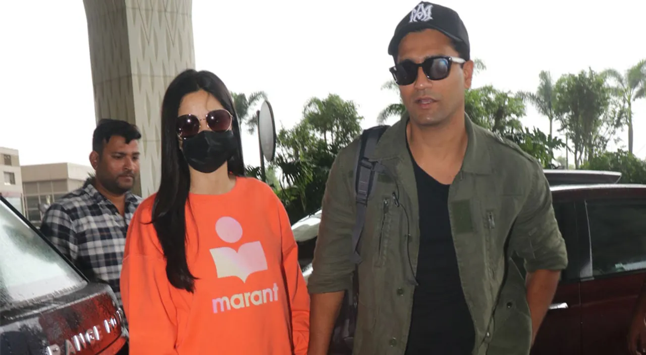 Vicky Kaushal Holds Wife Katrina Kaif Close As They Leave For The Maldives For Kat’s Birthday Celebration; Watch Video -