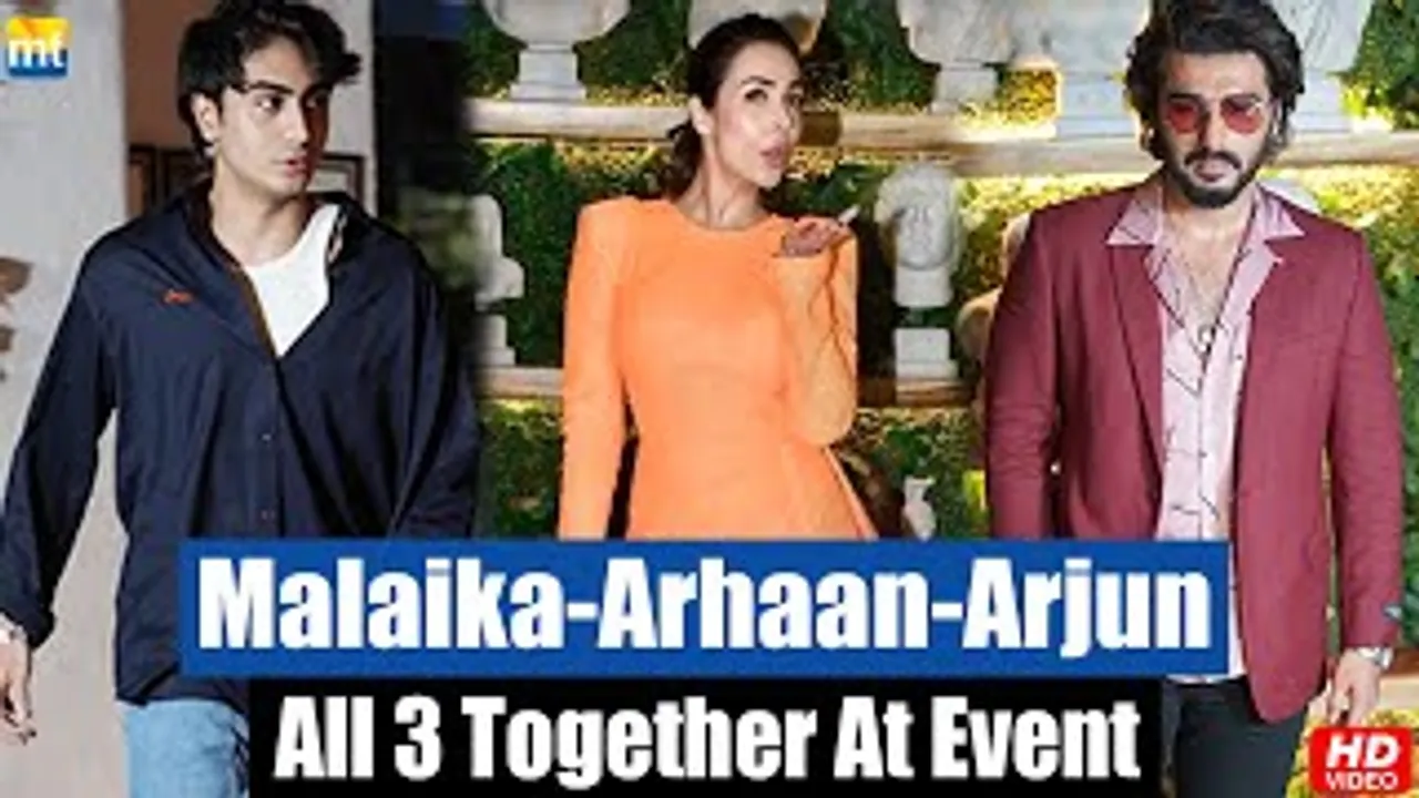 Arjun Kapoor arrives to support GF Malaika Arora and her Son at the launch of Brand AHIKOZA