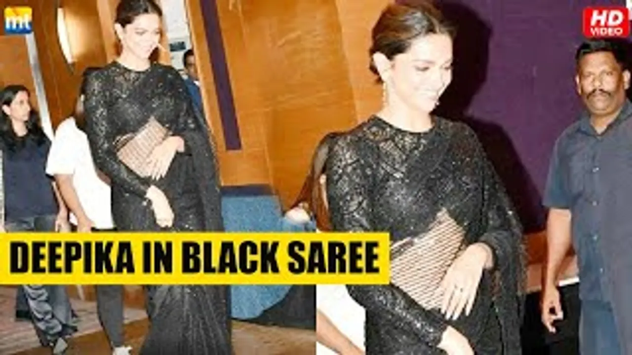 'Wow Beautiful' Deepika Padukone looked magical in a black saree at GJEPC India Jewellers Event