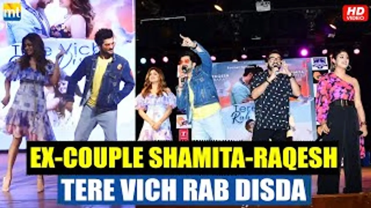Ex Couple Shamita Shetty and Raqesh Bapat promote their latest song 'Tere Vich Rab Disda' at College