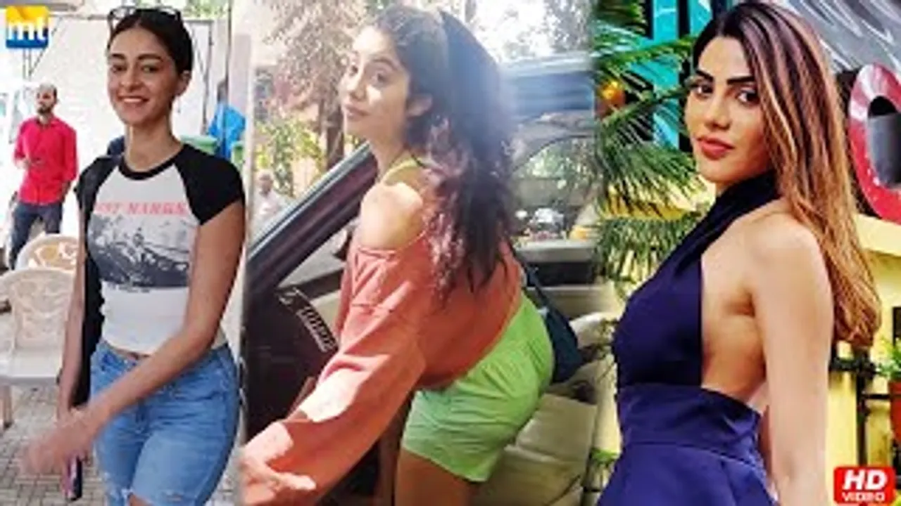 Janhvi Kapoor in Gym shorts, Ananya Panday at KJO's office, Nikki Tamboli in cute blue dress